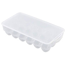 Plastic 18 Cavity Egg Storage Box Or Egg Trays For Refrigerator With Lid & Handles High Quality, Rectangular Egg Tray Box For 18 Egg (1 Pc)