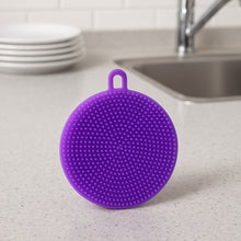 Purple Silicone Dish Scrubber Pad