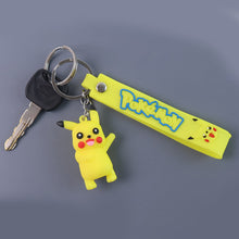 Cute Cartoon Silicone 3D Key Chain with Metal Hook & Strap (Pack of 1)