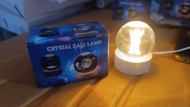 Moon 3D Crystal Ball Lamps with Base For Bedroom 3D Lamps (1 Pc)
