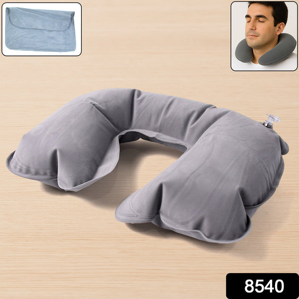 Inflatable & Foldable, Pillow U Shape Air Cushion Travel Pillow (1 Pc / Mix Color)